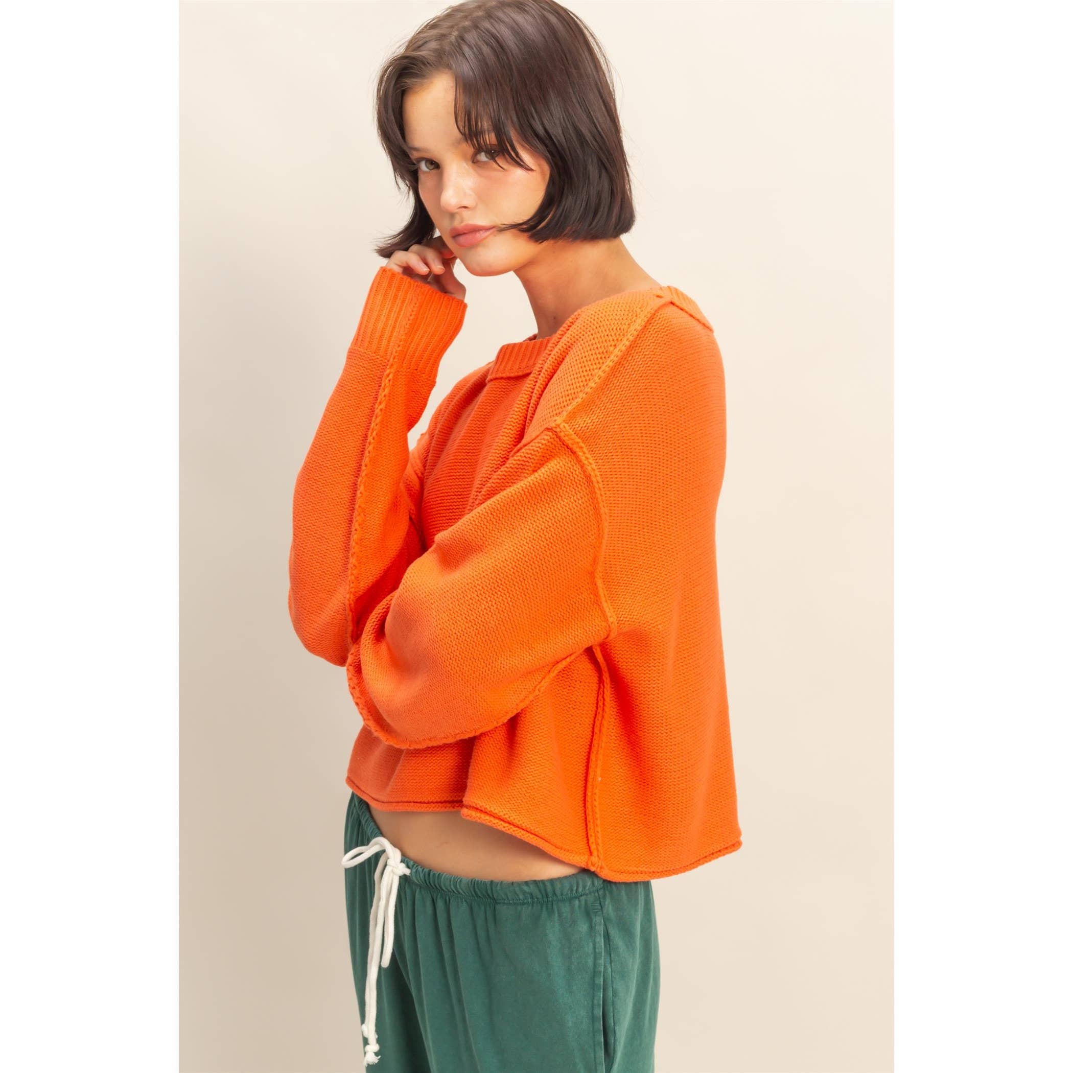 Double Zero - Cropped Oversized Sweater