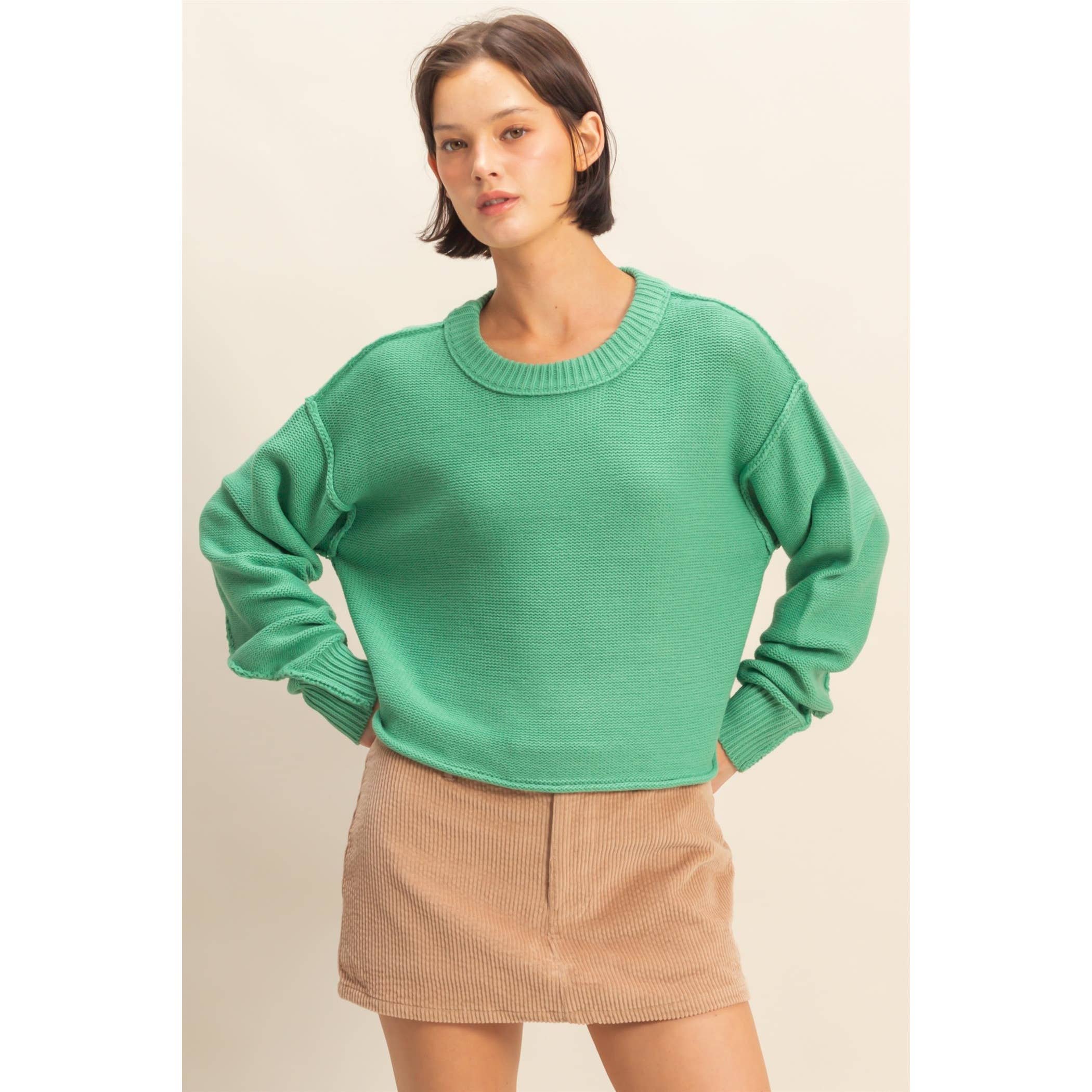 Double Zero - Cropped Oversized Sweater