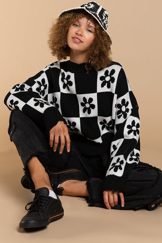 DAISY KNIT OVERSIZE SWEATER  by POl (Color Options)