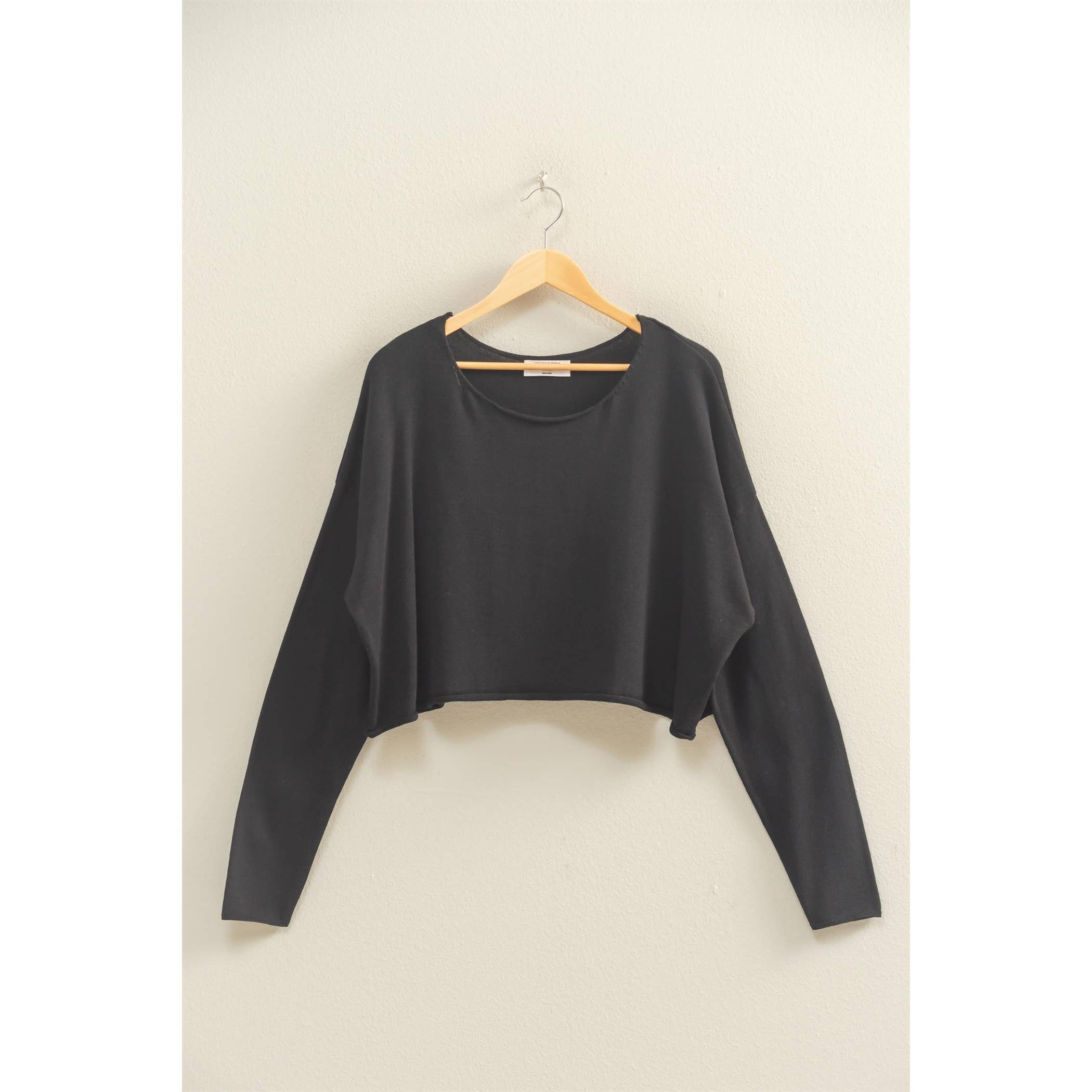 Wide Neck Drop Shoulder Relaxed Fit Sweater