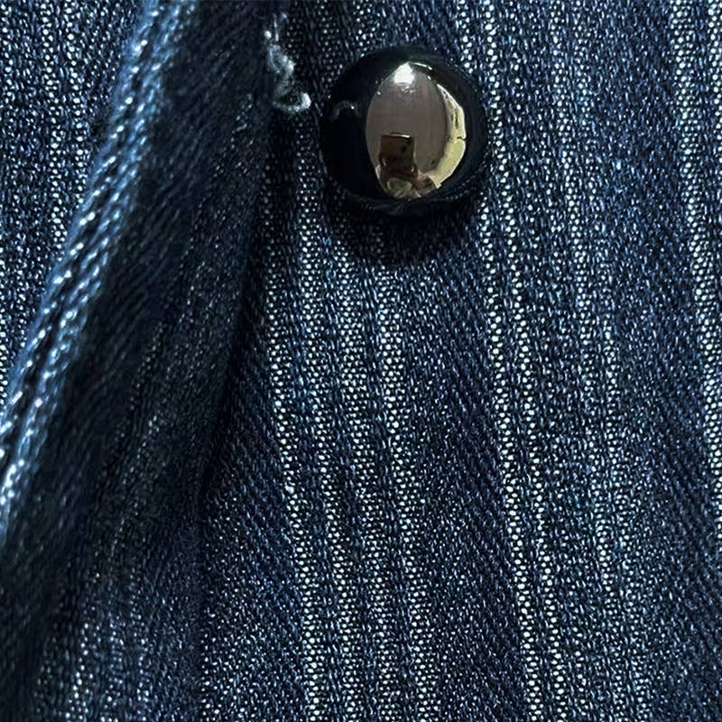 Fabulous  Vintage Vibe Striped Denim Jacket DROPS OCT 10