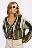 Emory Park - COLOR MIXED CARDIGAN TOP