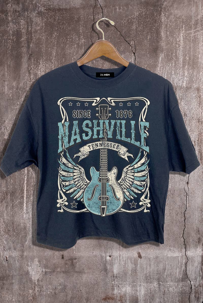 2&moon - Nashville Tennessee Graphic Crop Tee.