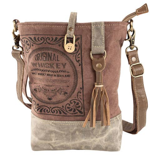 Clea Ray Canvas Bags VINTAGE INSPIRED - WHISKEY CROSSBODY BAG