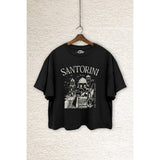 VINTAGE POINT - TC550-P7403 SANTORINI GRAPHIC BOXY CROP T-SHIRT