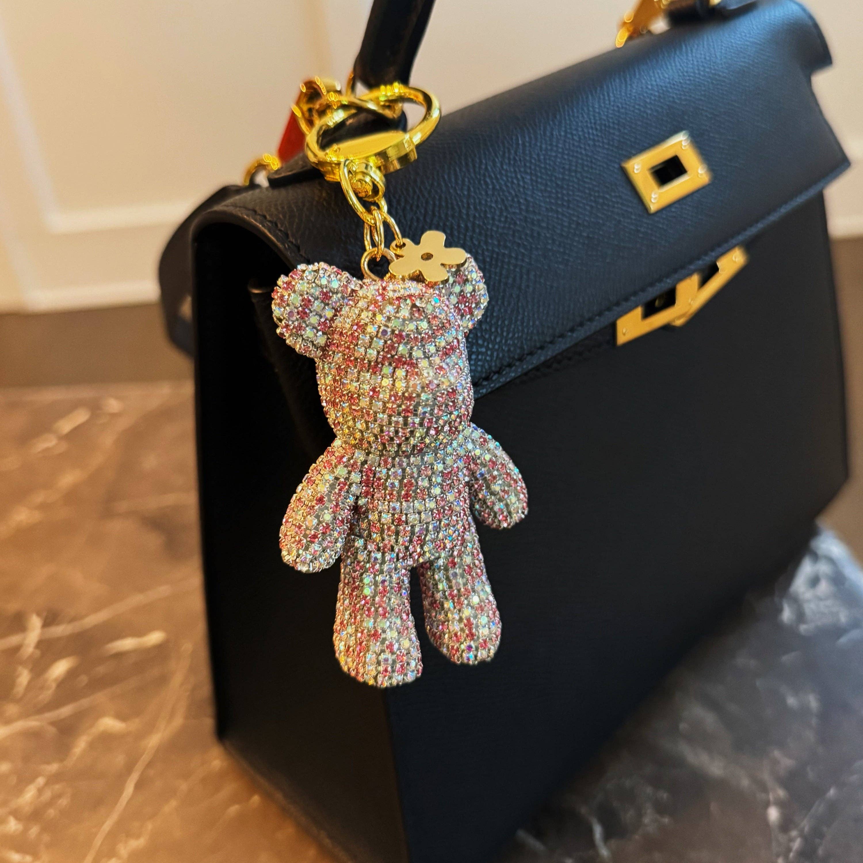 Pink Rhinestone Twinkle Teddy Bear Charm by Ellison & Young