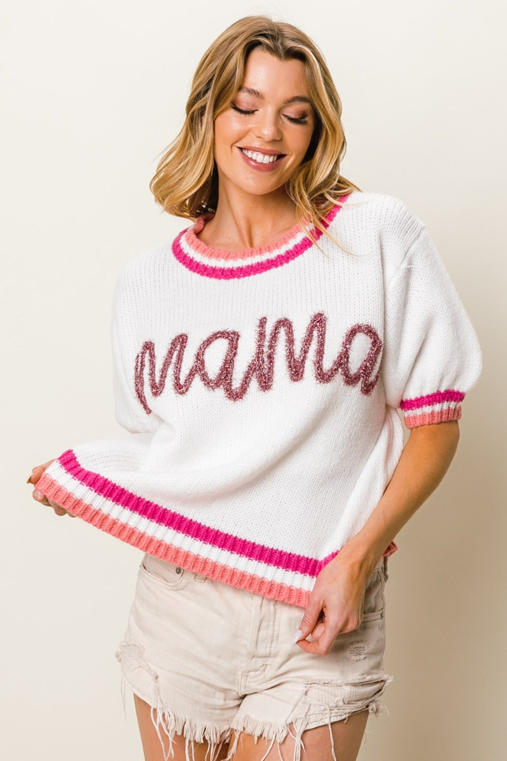 MAMA Short Sleeve Knit