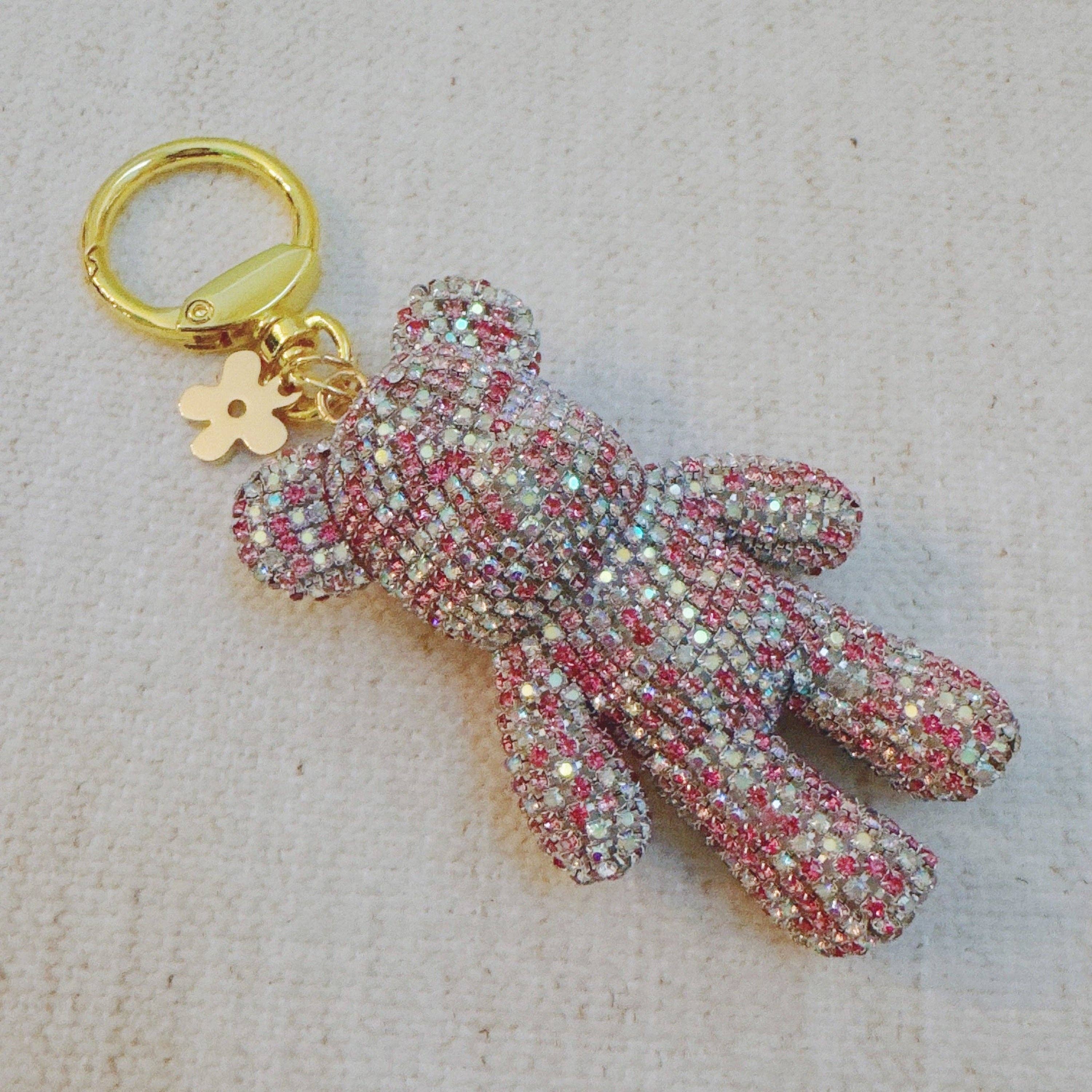 Pink Rhinestone Twinkle Teddy Bear Charm by Ellison & Young