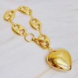 Horse Bits Gold Heart Dangle Purse Charm