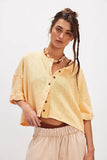 Sweetkama - Ladies Solid Color Midi Sleeves Knitted Cardigan