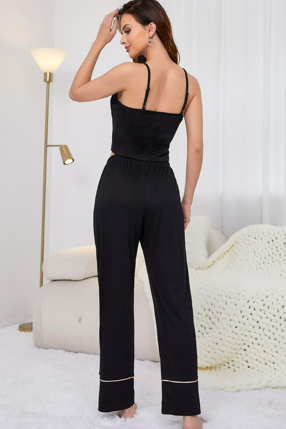 Cropped Cami and Pants Loungewear Set