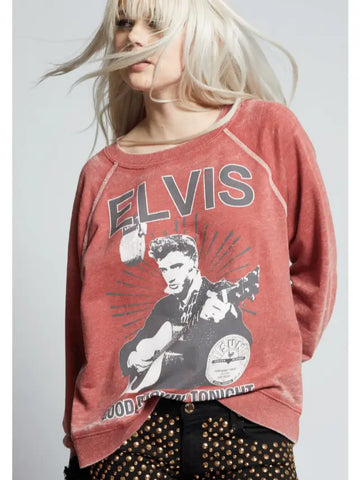 ELVIS Distressed Oversized Sweatshirt