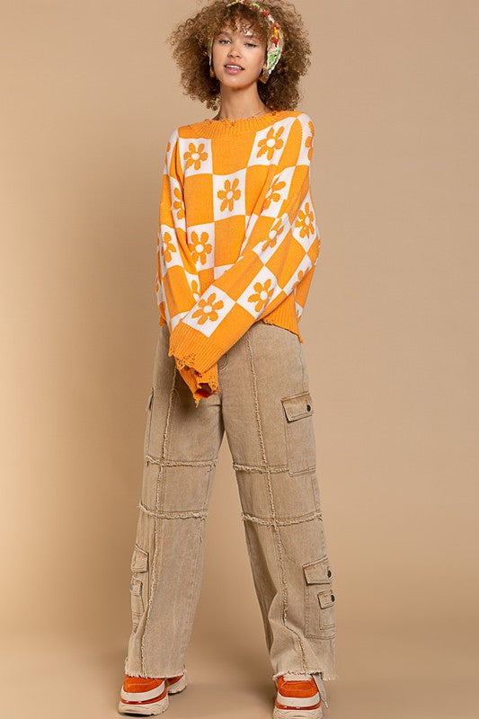 DAISY KNIT OVERSIZE SWEATER  by POl (Color Options)