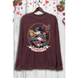 I ONLY KISS COWBOYS LONG SLEEVE SWEATSHIRTS: White / M