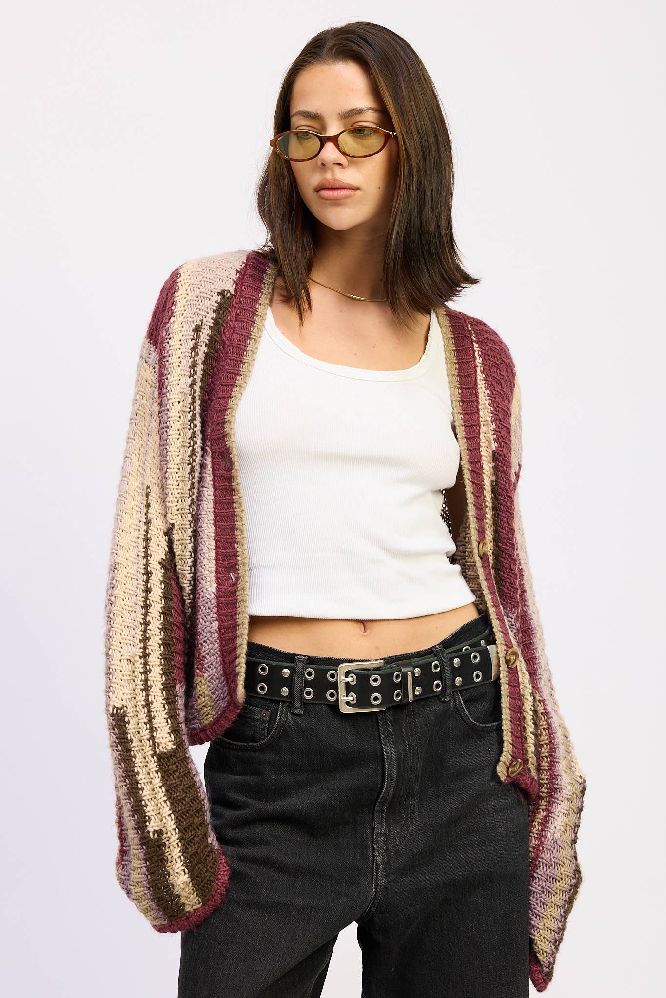 Emory Park - COLOR MIXED CARDIGAN TOP