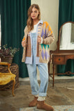 Plush Argyle Knit Cardigan (COLOR OPTIONS)