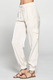 PINCH - WOVEN CARGO PANTS - OYSTER