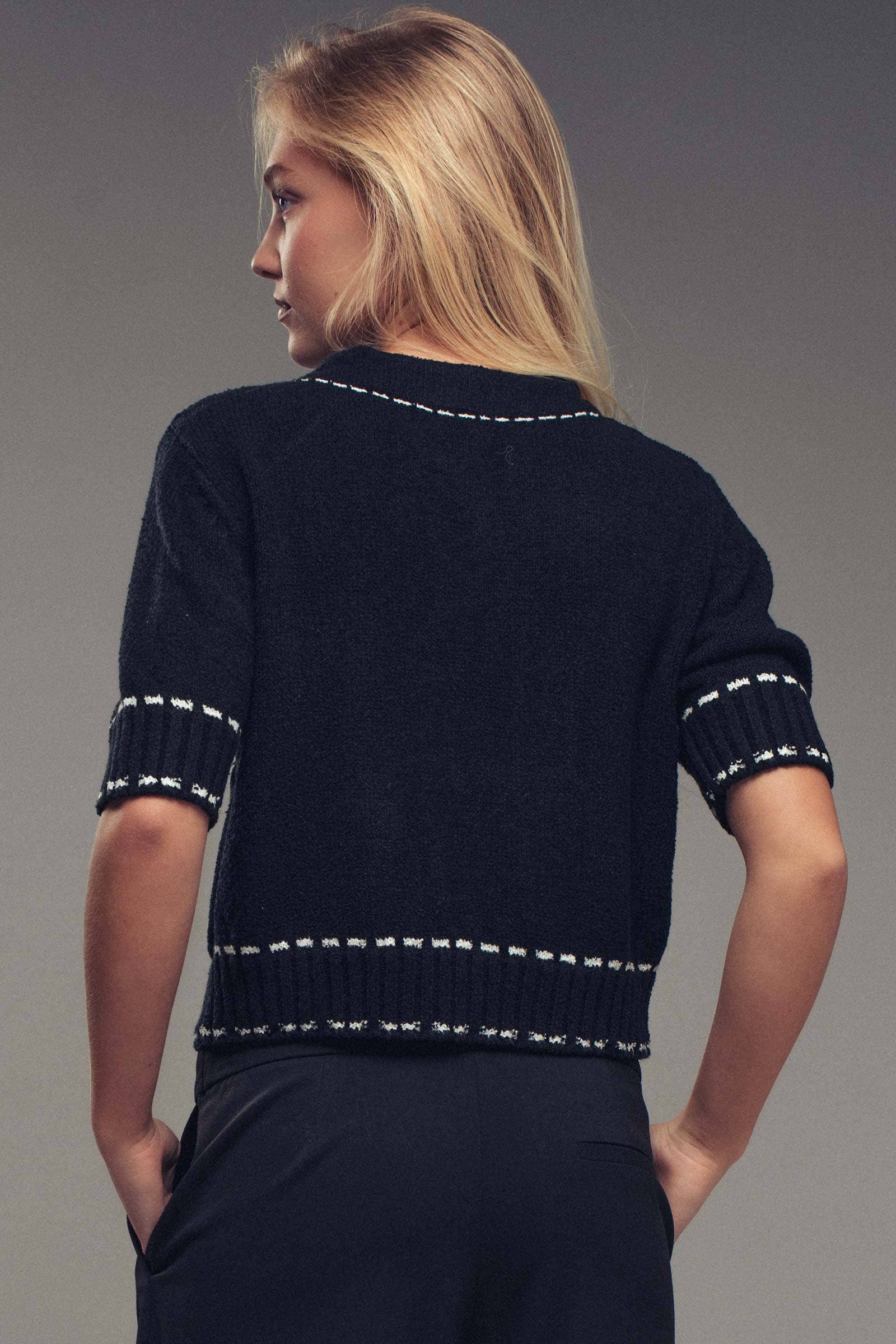 Stunning Short Sleeve Button Waist Crop Cardigan