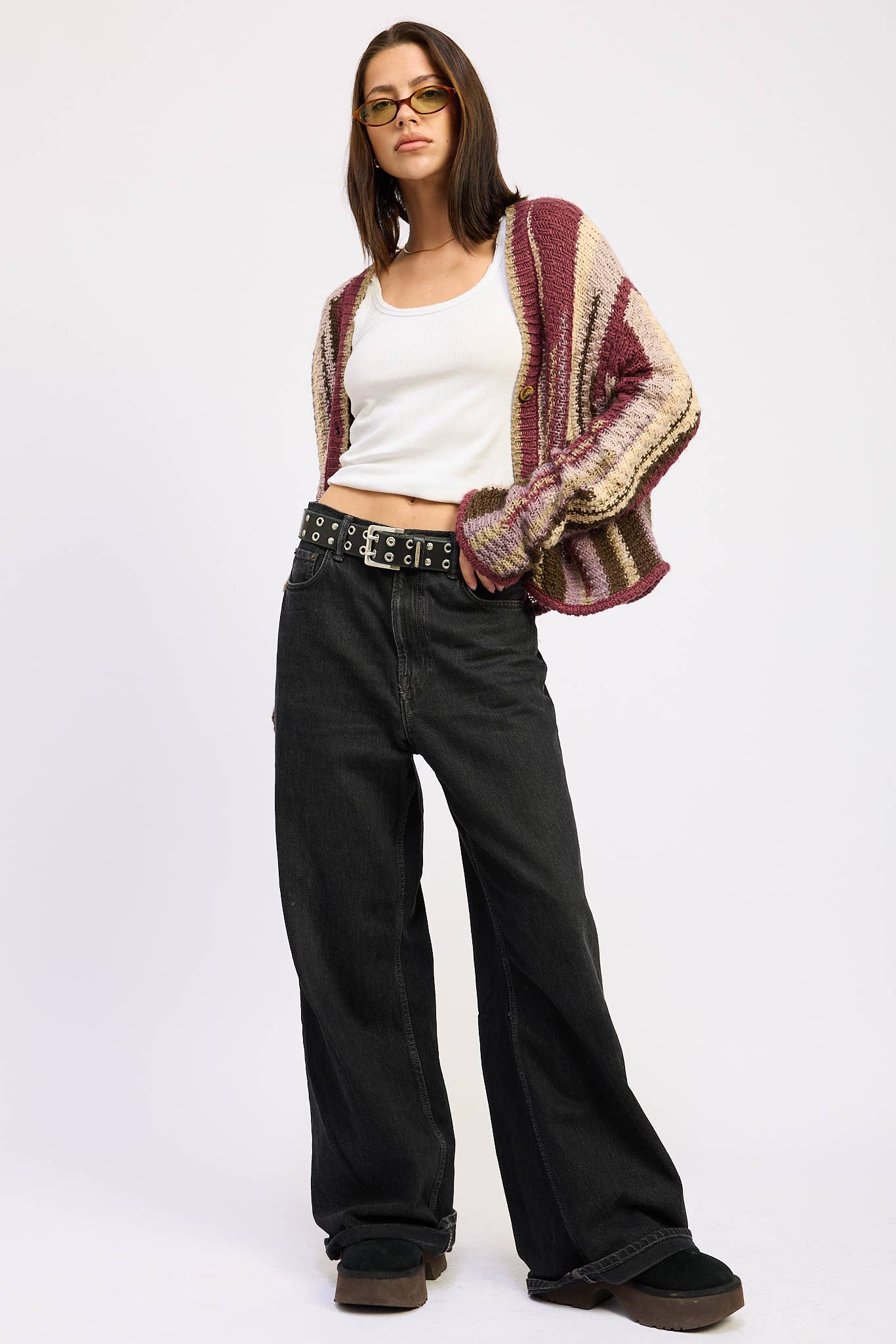 Emory Park - COLOR MIXED CARDIGAN TOP