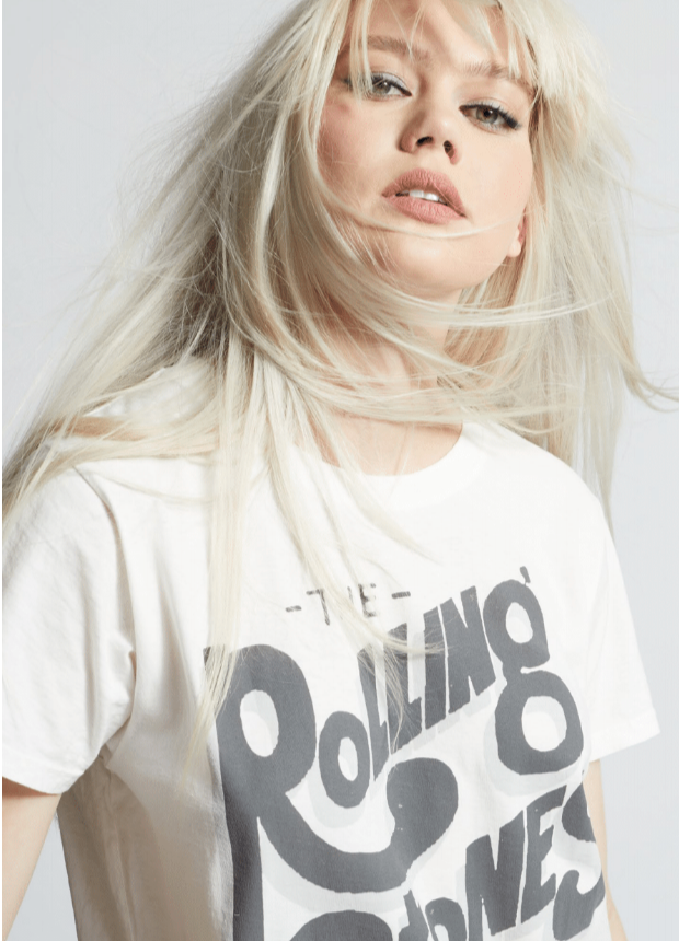 Recycled Karma - 302510 - 930 The Rolling Stones Bus Trip Unisex Tee: White / S