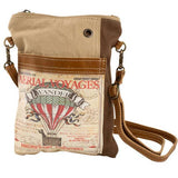 Clea Ray Canvas Bag VINTAGE INSPIRED - HOT AIR BALLOON PASSPORT