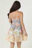 RETRO VINTAGE VIBE FLORAL  V NECK SUNDRESS BY ANGIE