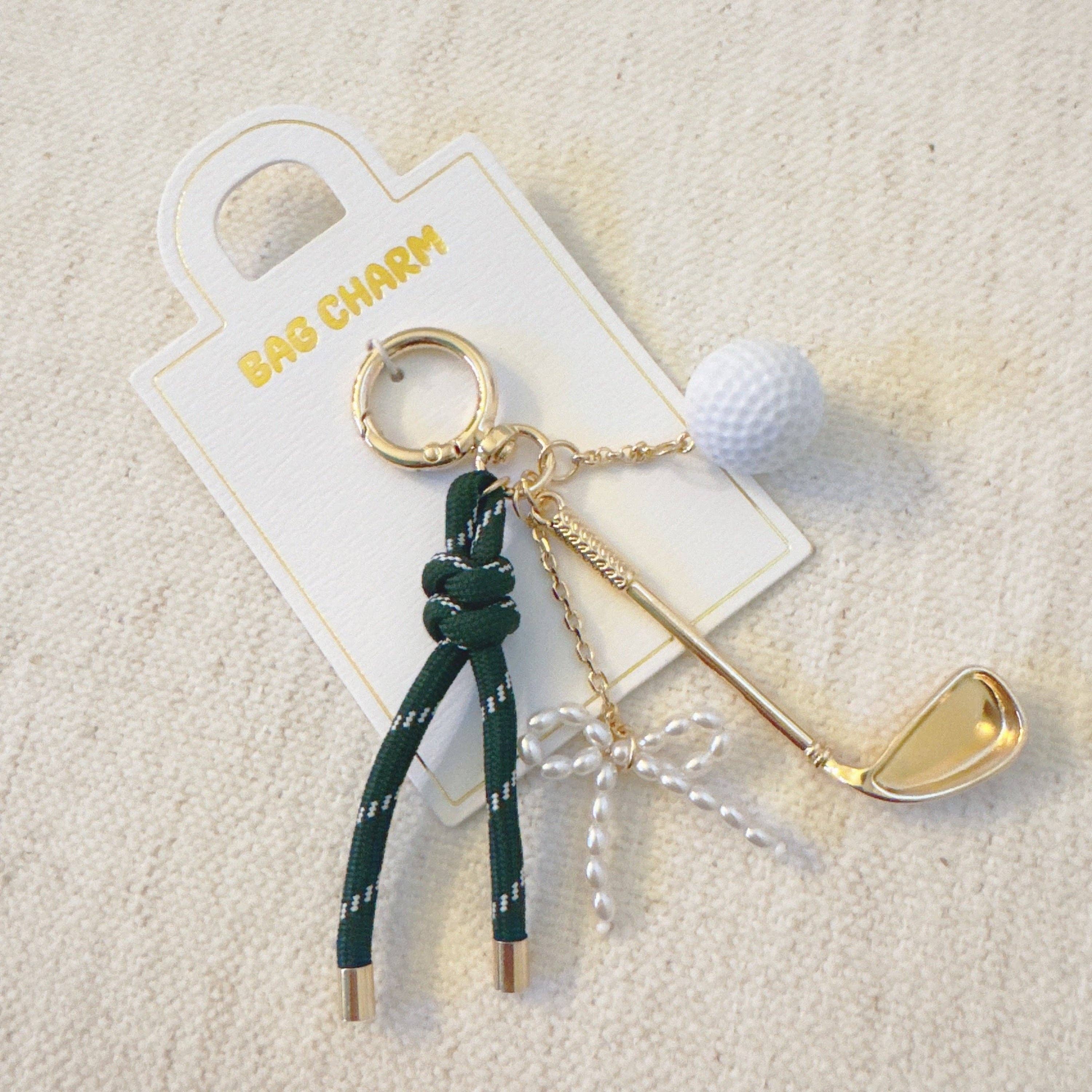 Par Tee Golf Bag Charm – Chic Gold Purse Charm  GOLD OR SILVER