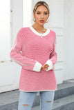 STRIPE LONG SLEEVE KNIT TOP ( Color Options)