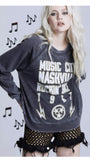 NASHVILLE Music City Hall 1950 Burnout Sweatshirt