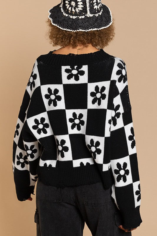 DAISY KNIT OVERSIZE SWEATER  by POl (Color Options)
