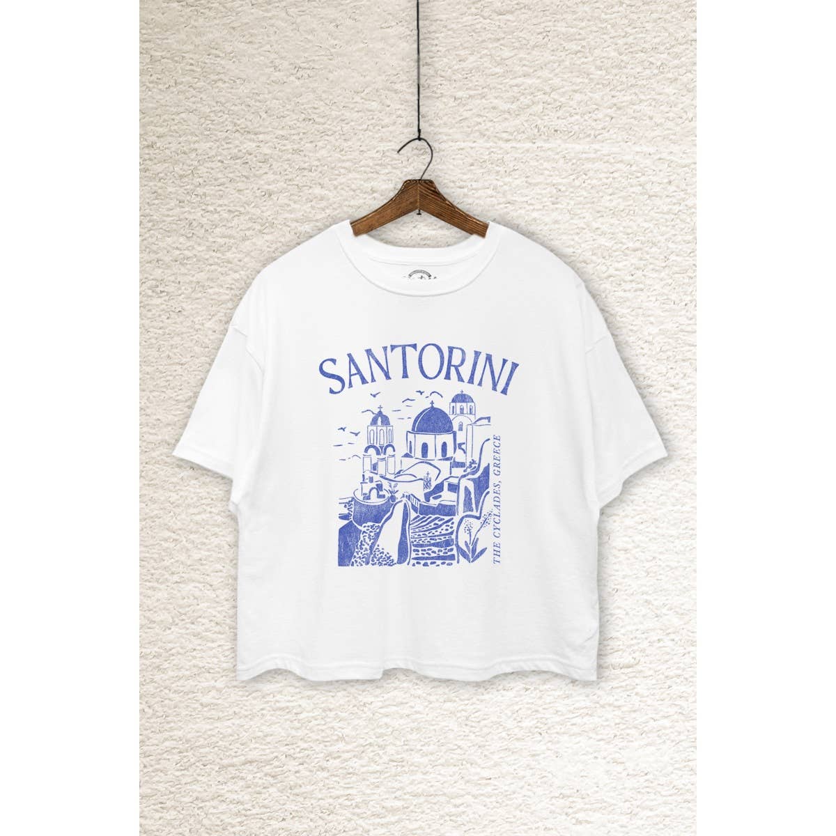 VINTAGE POINT - TC550-P7403 SANTORINI GRAPHIC BOXY CROP T-SHIRT
