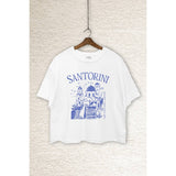 VINTAGE POINT - TC550-P7403 SANTORINI GRAPHIC BOXY CROP T-SHIRT