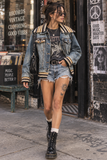 Vintage MISS. ME Y2K Denim Knit Jacket 2000