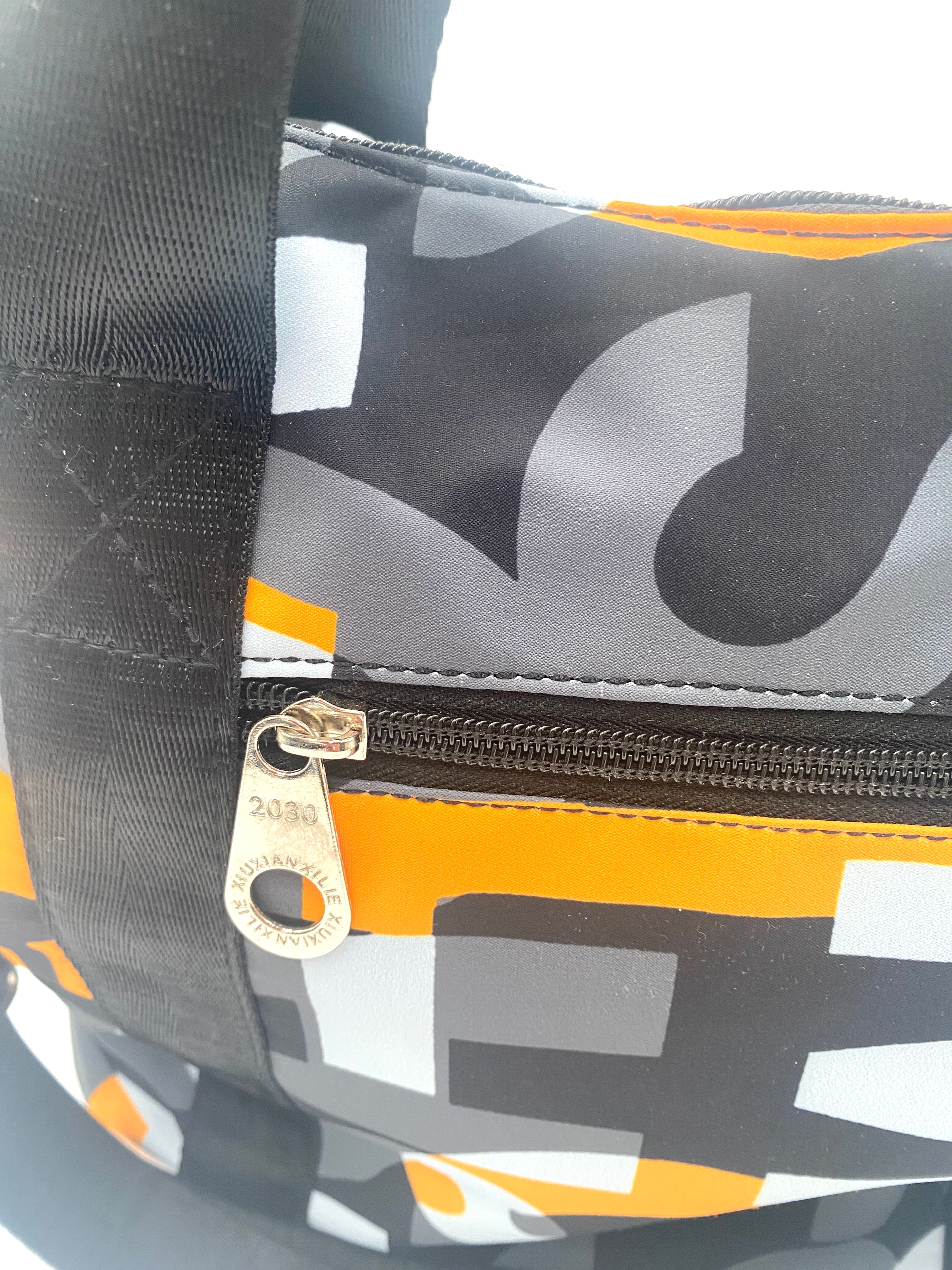 Graffiti Colored Nylon Tote Messenger Bag