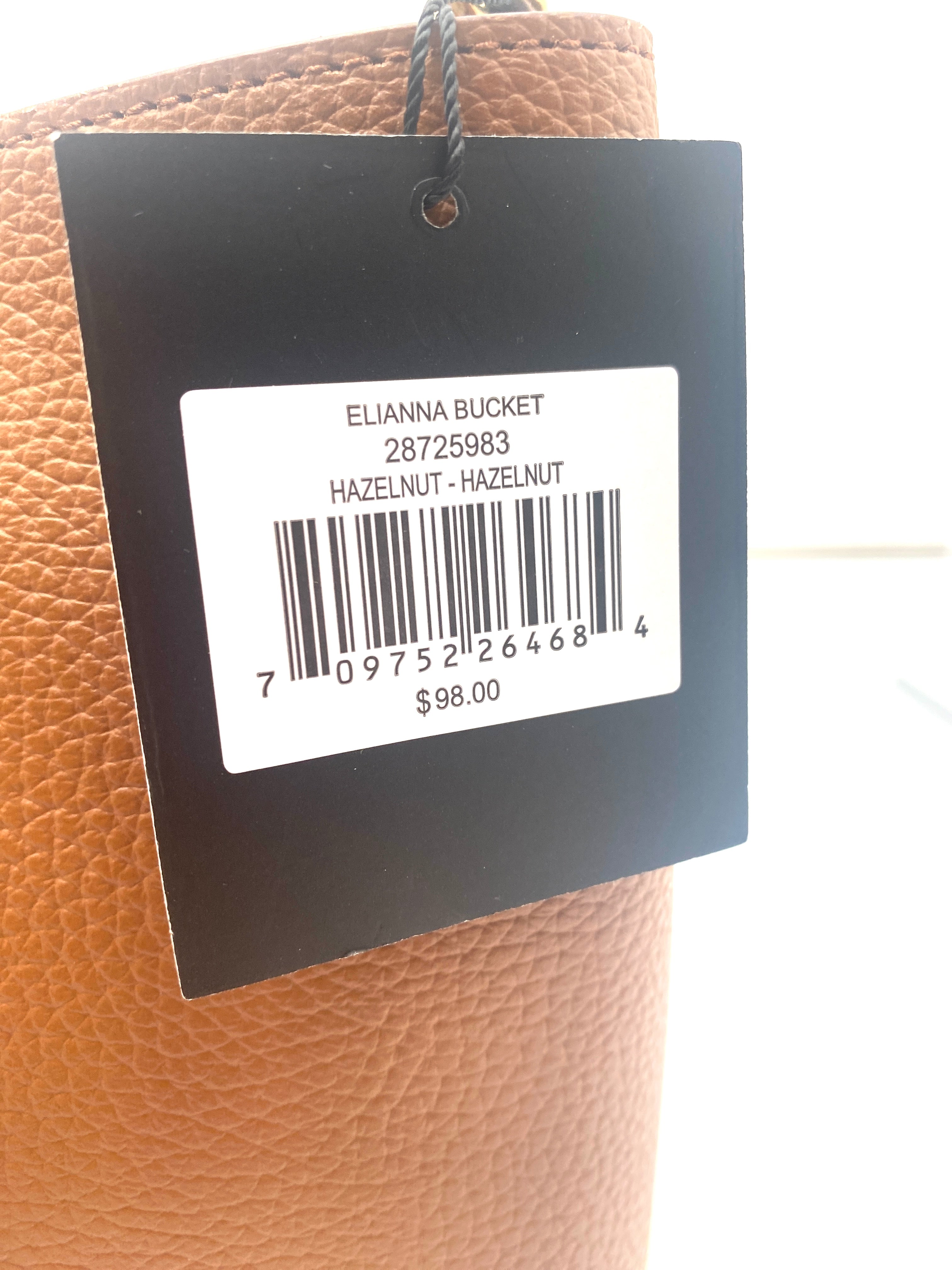 Nannett Lapore Saddle Genuine Leather Bucket Crossbody