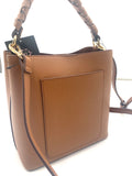 Nannett Lapore Saddle Genuine Leather Bucket Crossbody