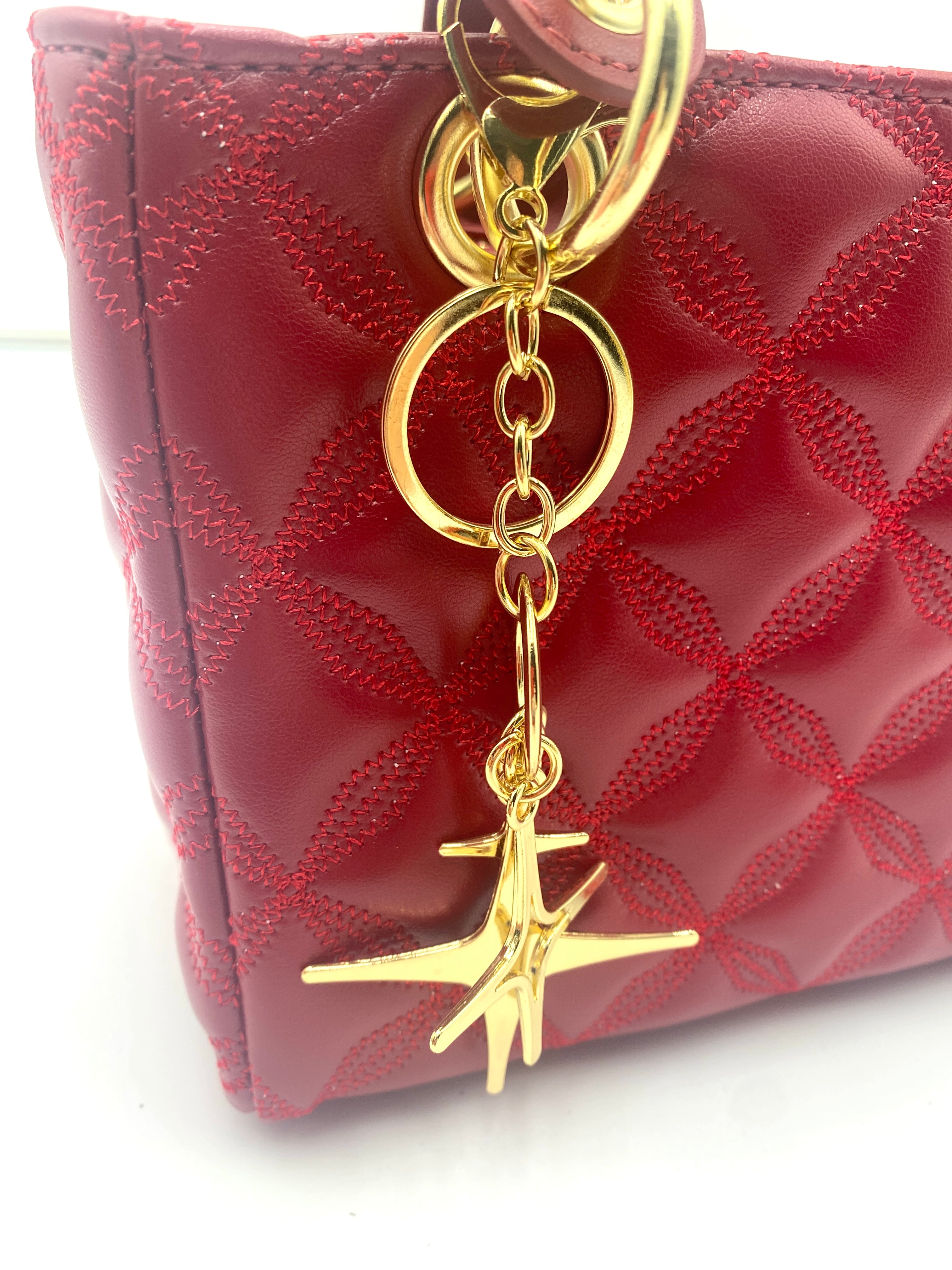 MINI Quilted Tote with Charm Box Purse w/Shoulder Strap