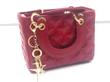 MINI Quilted Tote with Charm Box Purse w/Shoulder Strap