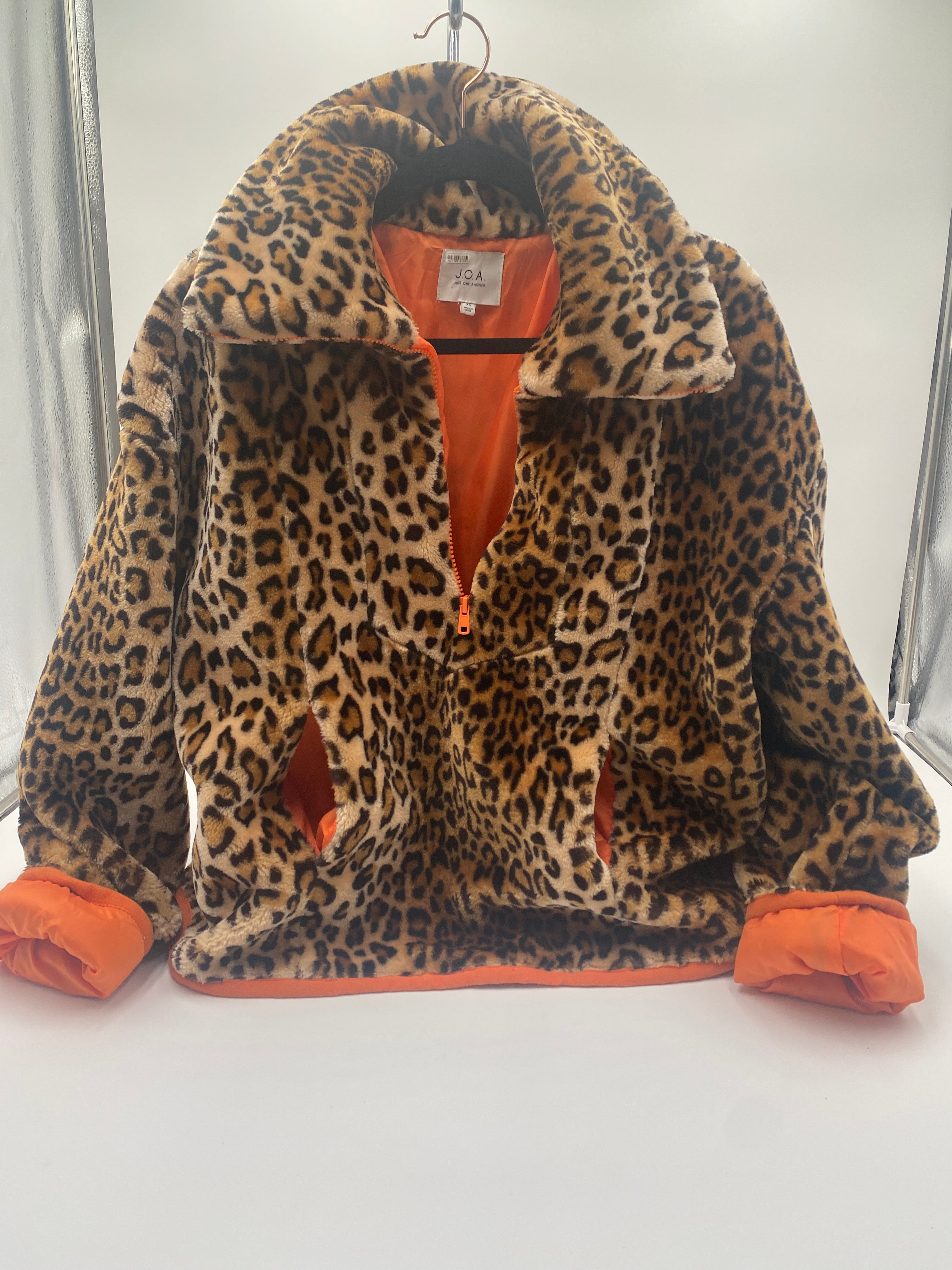 2015 Anthropology J.O.A LEOPARD PULLOVER JACKET