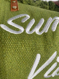 GREEN FRINGE  Beach Weekend Tote Bag