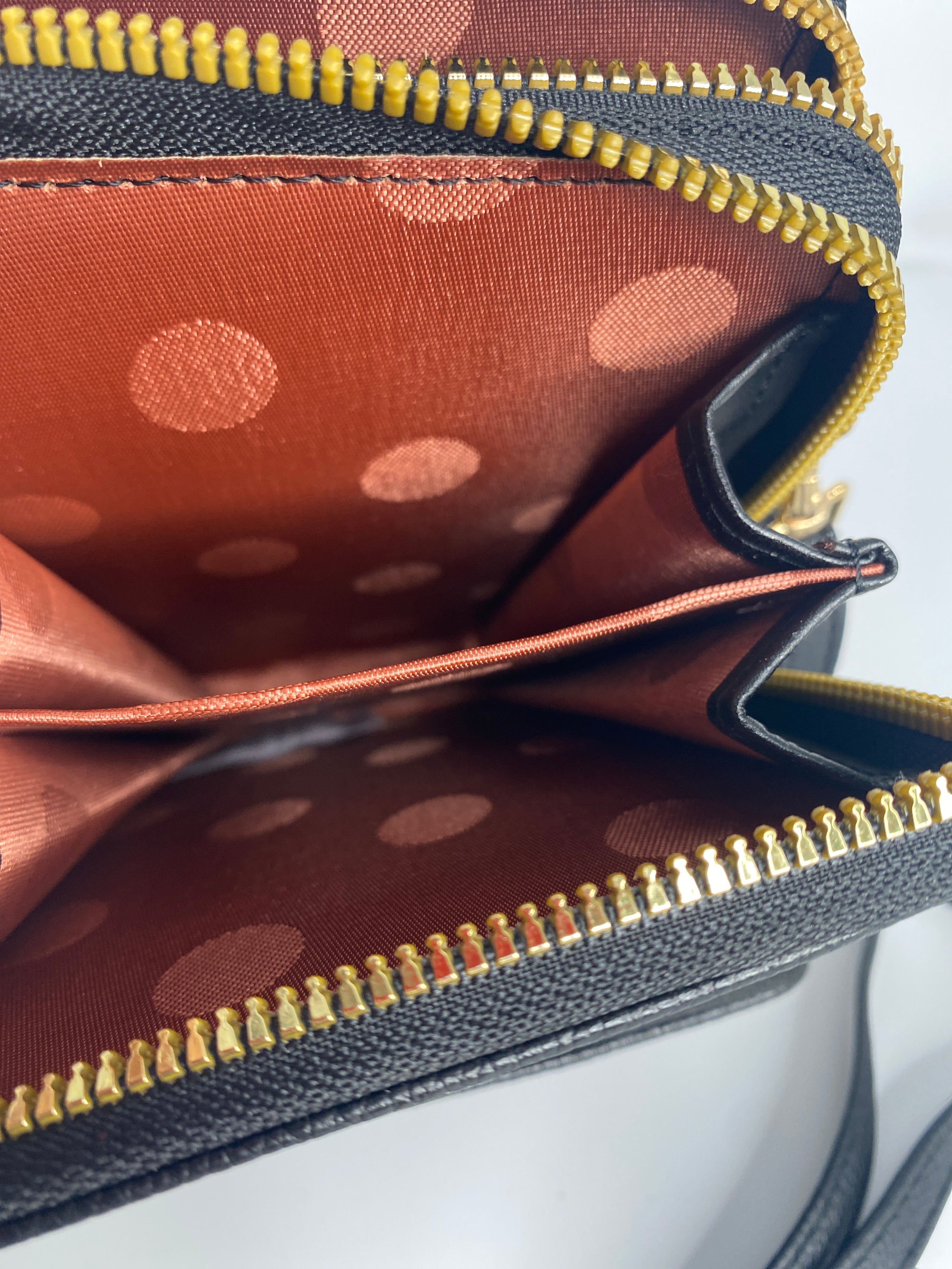 BLACK MINI TRIPLE Faux Leather CROSSBODY (One Left)