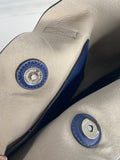 COBALT BLUE LEATHER LARGE TOTE (One Left)
