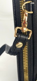 BLACK MINI TRIPLE Faux Leather CROSSBODY (One Left)