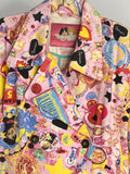 Fiorucci Pink Graphic POP ART Trench Coat 2000