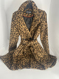 Vintage Steve Madden Leopard Wrap Trench Coat 2000