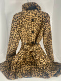 Vintage Steve Madden Leopard Wrap Trench Coat 2000