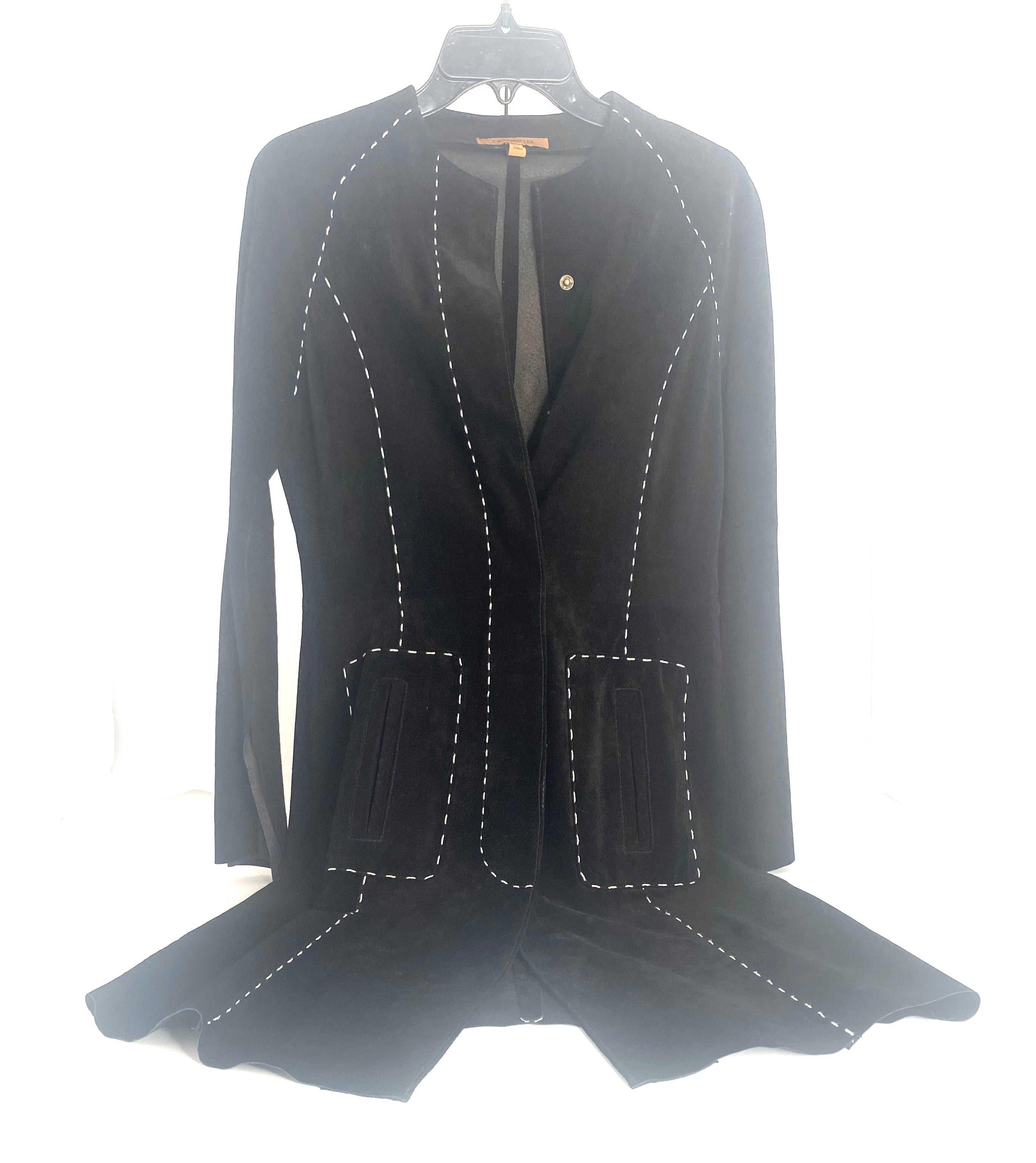 Vintage Arden B Black Suede Walking Coat  90s