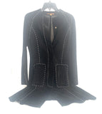 Vintage Arden B Black Suede Walking Coat  90s