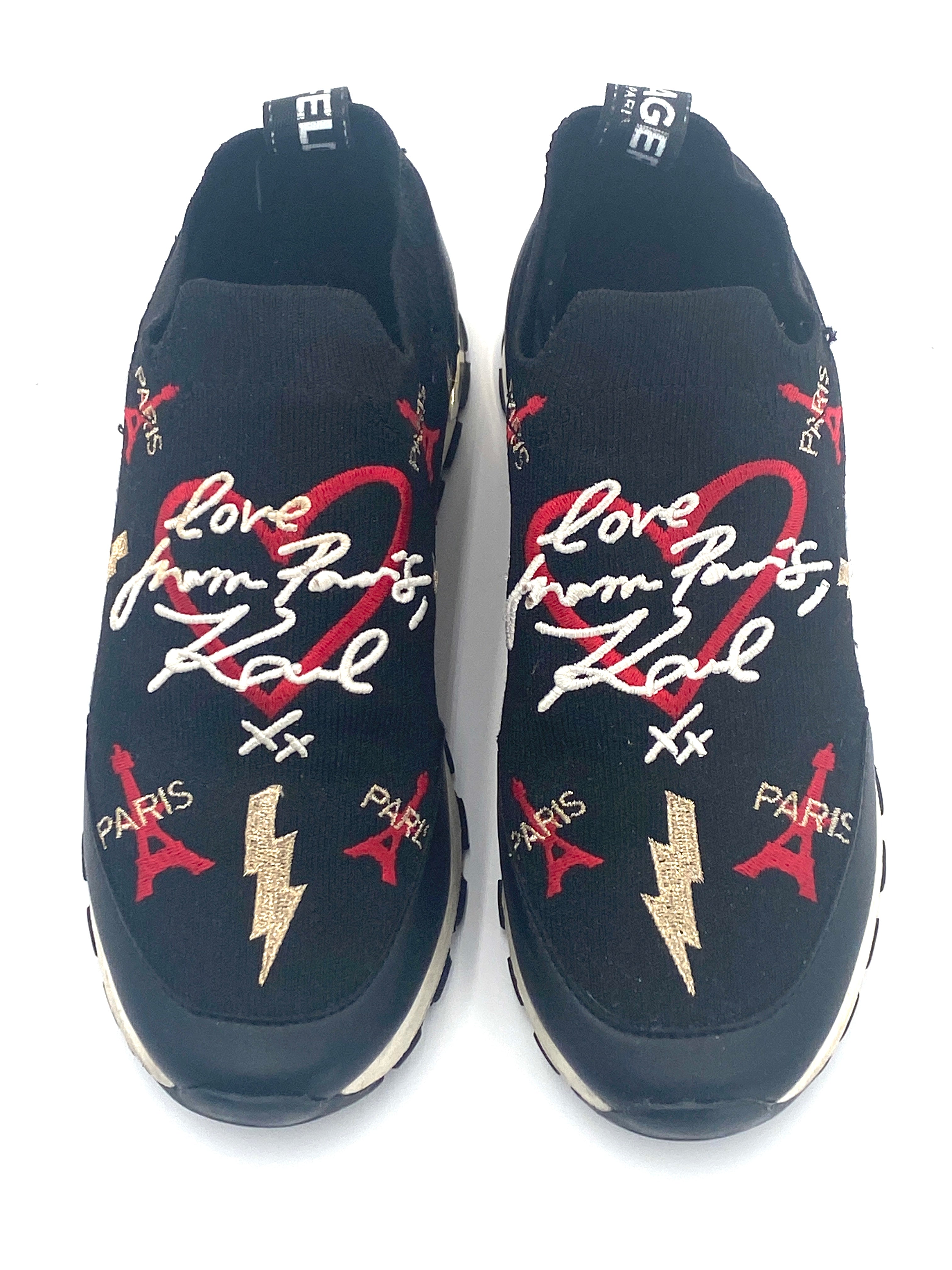 Karl Largerfield Graffiti Slip On Sneakersb 90s