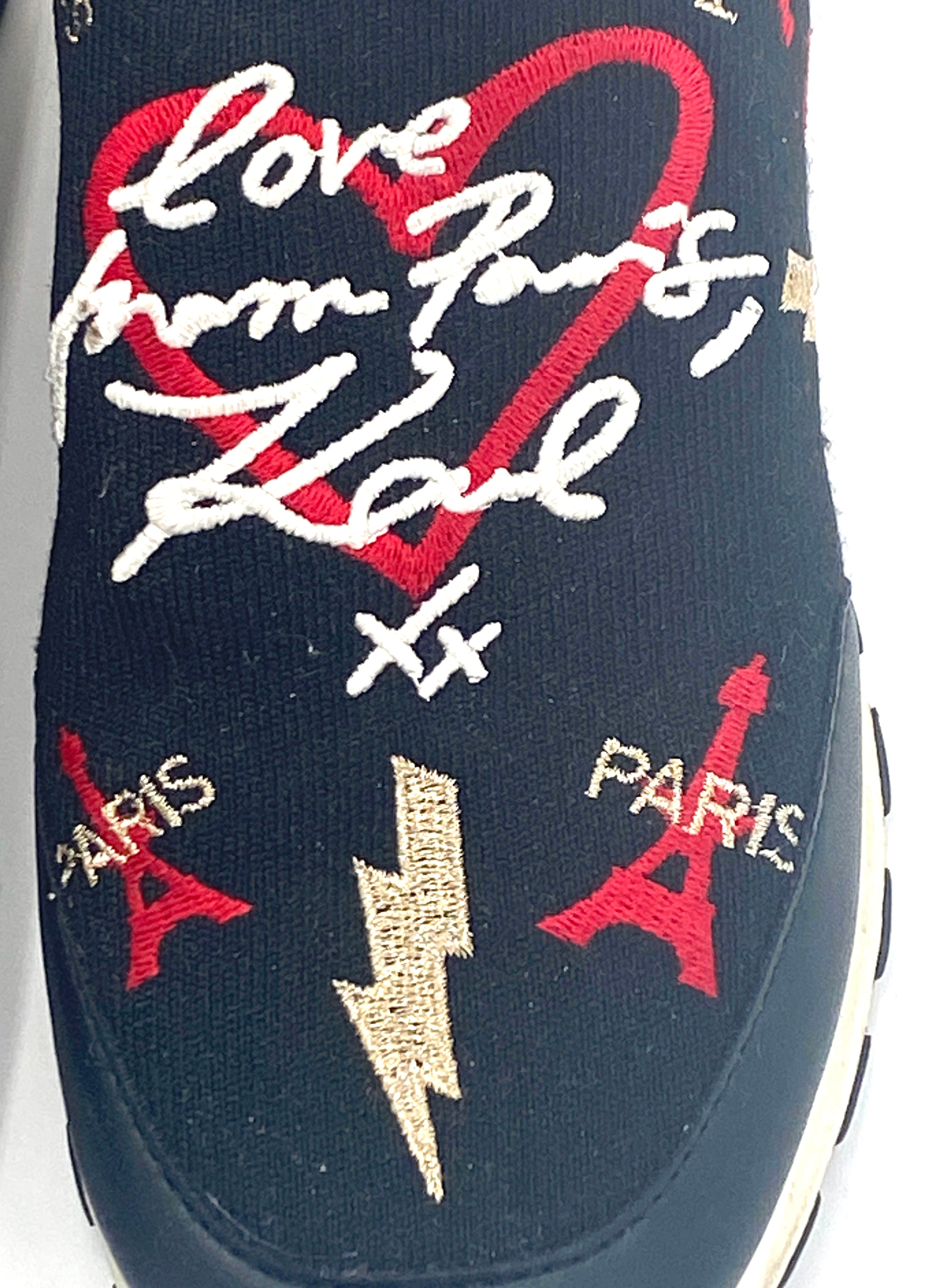 Karl Largerfield Graffiti Slip On Sneakersb 90s